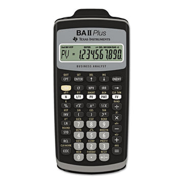 Texas Instruments Baiiplus Financial Calculator, 10-digit Lcd freeshipping - TVN Wholesale